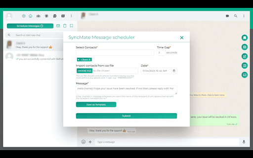 WhatsApp Schedule, Backup, Bulk Messenger by SyncMate screenshot