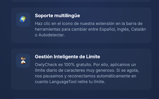 OwlyCheck: Corrector Ortográfico y Gramatical screenshot