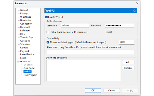 uTorrent screenshot
