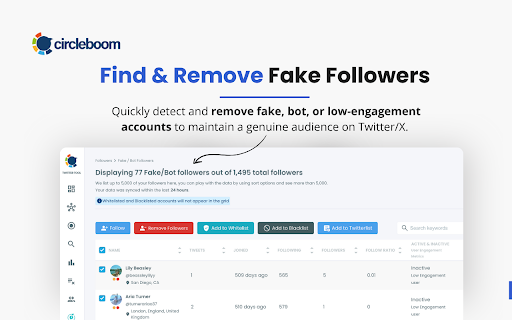 Circleboom Remove Twitter/X Followers screenshot