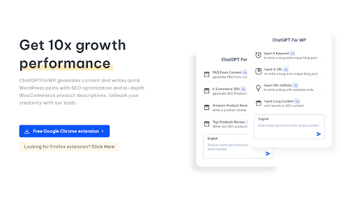 ChatGPT for Wordpress screenshot