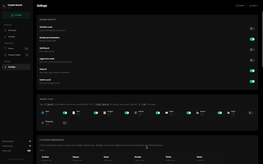 Better Search for Google screenshot