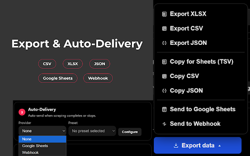 Web Data Scraper - Extract & Export to CSV/Excel/JSON screenshot