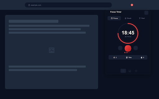 Focus Timer - Free Pomodoro & Simple Productivity Bar screenshot