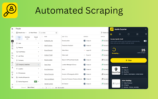 Apollo Exporter - Extract & Export Apollo B2B Leads screenshot