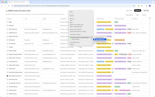 Folk Extractor by Table Capture screenshot