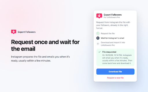 Export Followers screenshot