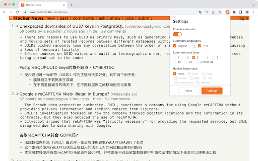 WindChat - ChatGPT Summary for Hacker News screenshot