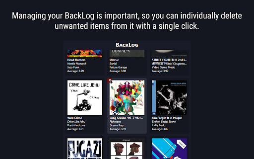 BackLog for Rate Your Music screenshot