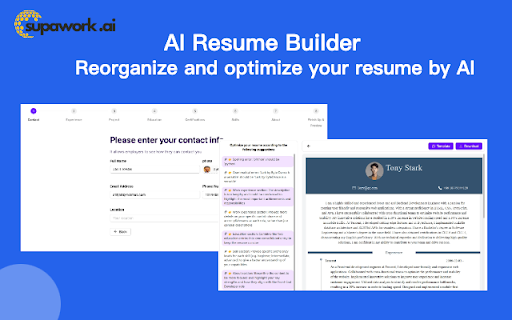 AI Resume Builder - Supawork AI screenshot