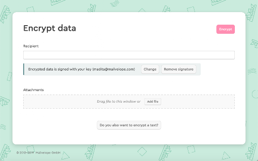 Mailvelope - Secure your email with PGP screenshot