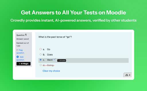 Crowdly – AI Study Assistant for Moodle screenshot