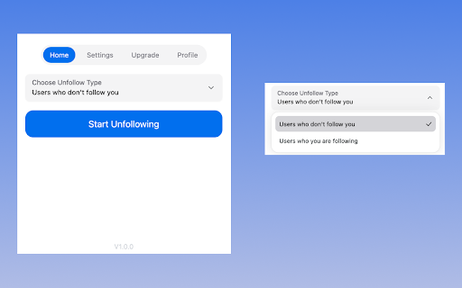Twitter Auto Unfollow Tool screenshot