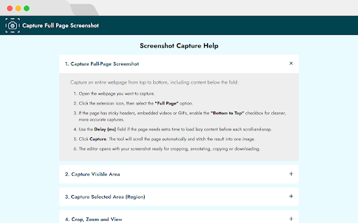 Capture Full Page Screenshot screenshot