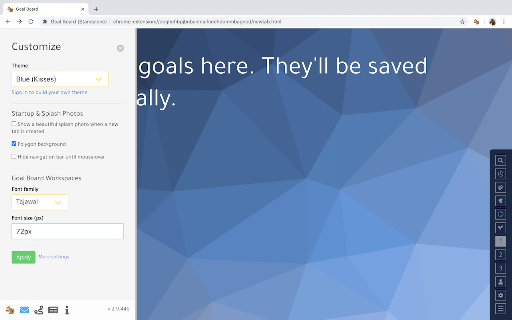 Goal Board screenshot
