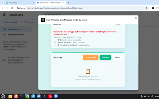 Free WhatsApp Bulk Message Sender by SoarX screenshot