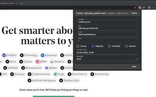 Easy Cookie Editor screenshot