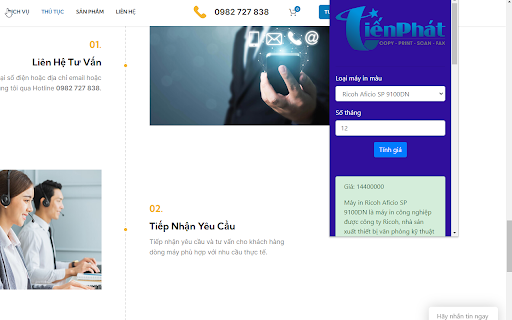 Cho thuê máy in màu TPHCM screenshot