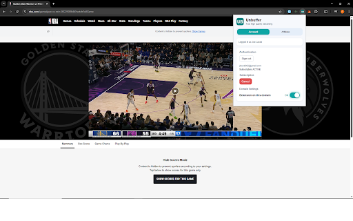Unbuffer screenshot