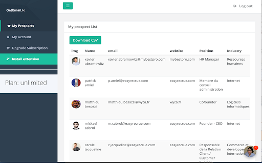 Getemail.io legacy screenshot