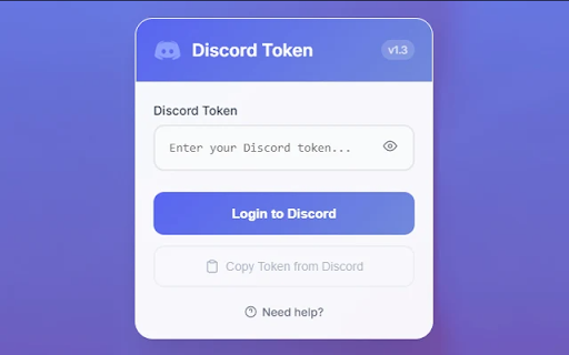 Discord Token Login screenshot