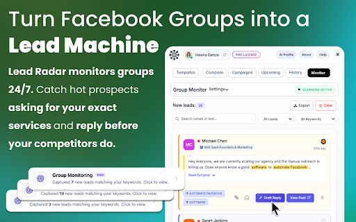 Group Posting PRO: AI Auto Poster | Scheduler | Lead Radar for Facebook™ screenshot