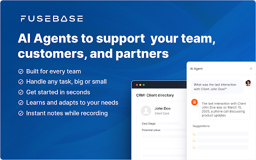 FuseBase Assistant - AI Chat and Agents screenshot