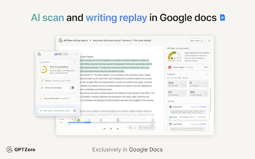 GPTZero: AI Detection & Writing Replay screenshot