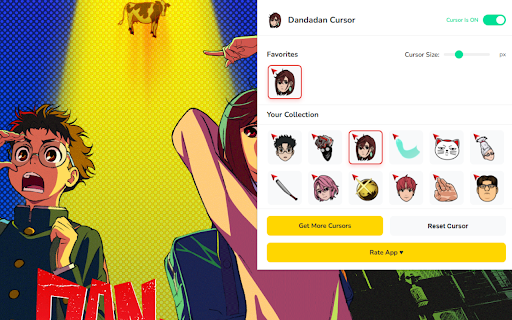 Dandadan Cursor ★ Custom Cursor for Chrome™ screenshot
