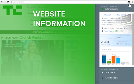 SimilarTech Prospecting screenshot