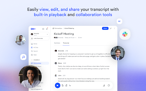 Otter.ai: Record & Transcribe Meetings - Google Meet & Web Audio screenshot
