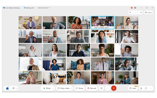 Cisco Webex Extension screenshot