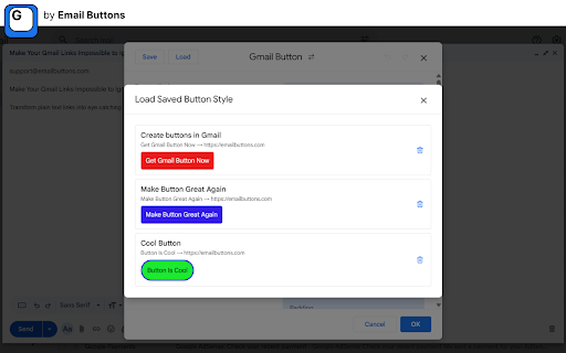 Gmail Button - Custom Buttons & QR Codes screenshot