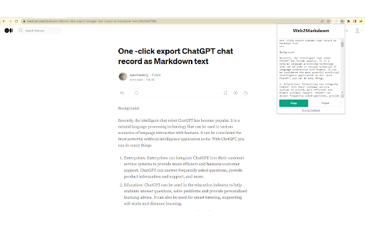 Web2Markdown - Markdown Web Clipper screenshot
