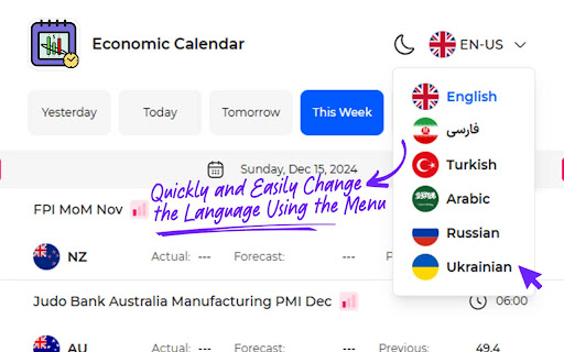 Economic Calendar TFlab Events (Forex, Crypto & Stock Market) screenshot