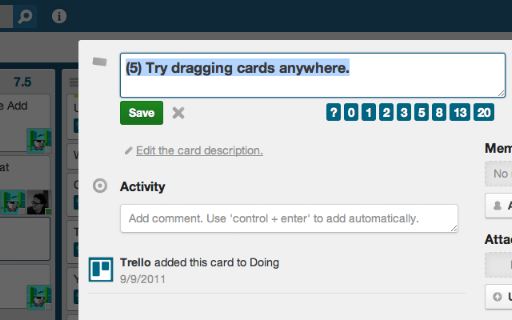 Scrum for Trello screenshot