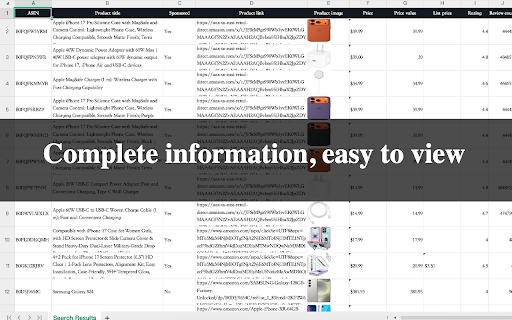 Amazon Search Results Exporter screenshot