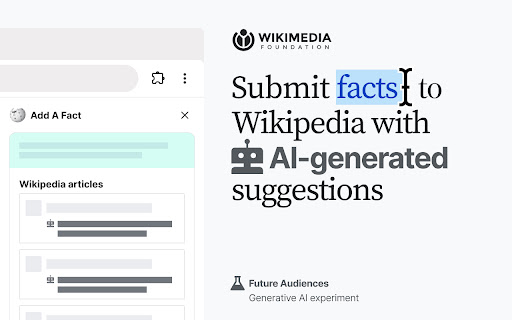 Wikipedia Add A Fact screenshot
