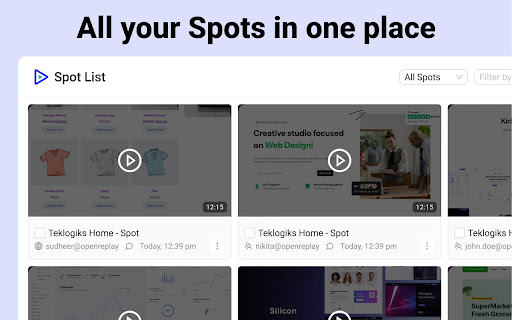 OpenReplay Spot - Record & Report Bugs screenshot