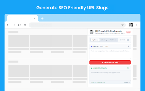 SEO Friendly URL Slug Generator screenshot