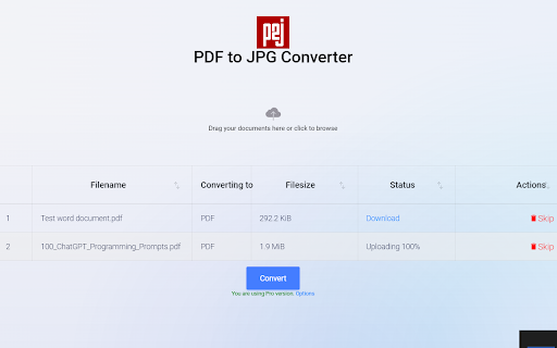 PDF to JPG Converter screenshot