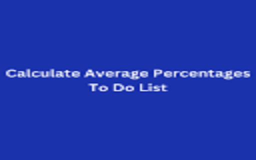 Calculate Average Percentages To Do List screenshot