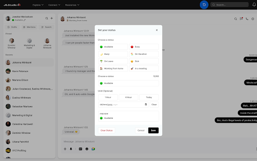 WorkVivo Chat Favorites screenshot