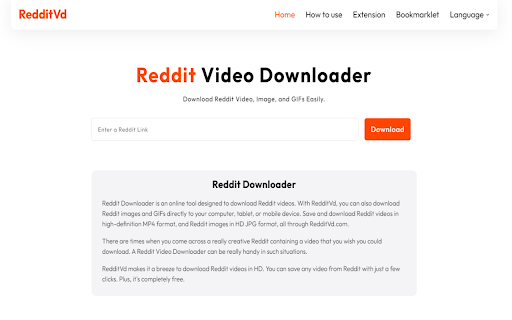 Download Reddit Videos with Sound - RedditVd screenshot