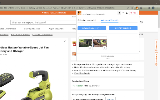 HomeDepot Image Downloader screenshot