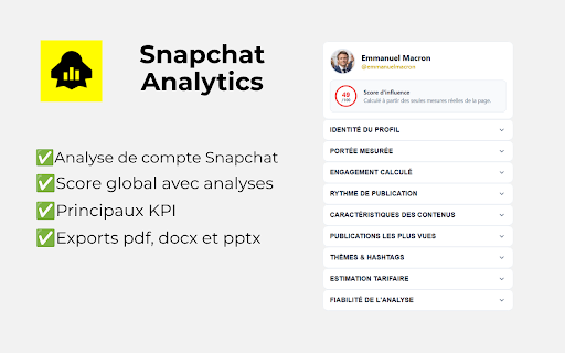 Snapchat Analytics screenshot