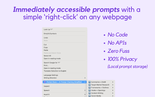 Prompt Blaze — AI Prompt Chaining Simplified screenshot