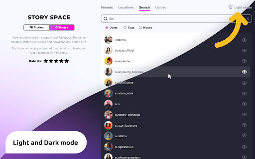 StorySpace Manager for FB and IG Stories screenshot