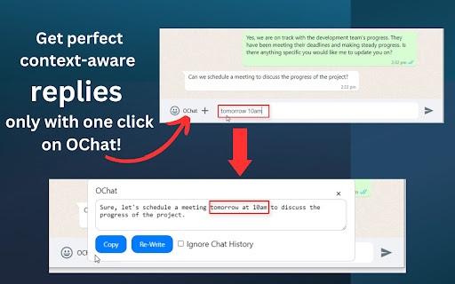 OChat: AI chat companion for WhatsApp & more. screenshot