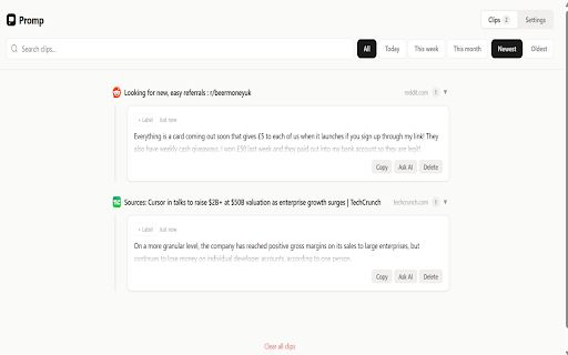 Promp - Ask AI from anywhere screenshot
